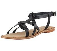 Vero Moda Femme Vmvina Leather Sandal Strappy, Noir (Black), 38 EU