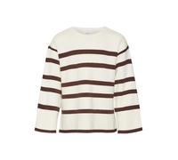 Vero Moda Girl Pull-over 'SABA' écru / marron, Taille 122-128