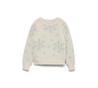 Vero Moda Girl Pull-over 'VMNew Snowy Frost' argent / blanc cassé, Taille 134-140