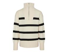 Vero Moda Girl Pull-over 'VMSABA' crème / noir, Taille 122-128