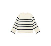 Vero Moda Girl Pull-over 'Vmsaba' crème / noir, Taille 122-128