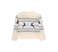 Vero Moda Girl Pull-over 'VMSANTANORDIC' beige / bleu clair / noir, Taille 134-140