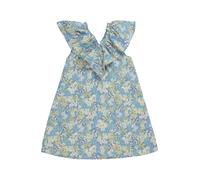 Vero Moda Girl Robe 'VMFIA' bleu / jaune / rosé / blanc, Taille 122
