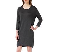 VERO MODA Glory - Robe - String - Manches 3/4 - Femme - Gris (Dark Grey Melange) - Medium (Taille Fabricant: M)