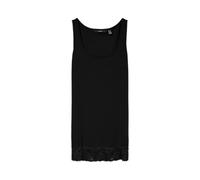 VERO MODA Haut de Débardeur sans Manches pour Femmes avec Bord en Dentelle Encolure en U, Couleurs:Noir, Taille:XL