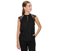 Vero Moda VMMILLA SL Lace Tee GA Noos Top, Noir, XL Femme