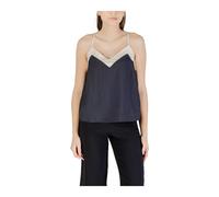Vero Moda - Haut sans manches col en V à blocs de couleur noir - Femme - Tops - Noir - Taille: 42 FR