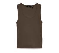 Vero Moda Short Tank Top Vmchloe SL Noos Débardeur Court, Marron Chocolat, Large Femmes