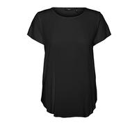 VERO MODA Hauts Femmes col Rond à Manches Courtes Jersey uni Casual Becca