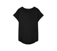 Vero Moda Haut femme Becca - col rond, manches courtes, jersey uni - Noir-2 Taille S