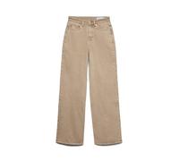 VERO MODA Jean Coupe Droite VMTESSA pour Femme, Taille Haute, Coupe Droite, Gris Clair, 27W / 32L