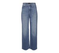 VERO MODA Vmtessa HR Wide Jeans Ra380 GA Noos, Denim Bleu médium, 27W / 32L Femme