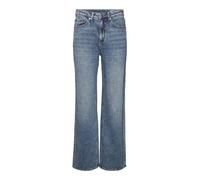 VERO MODA Jean Large pour Femme, Medium Blue Denim/Detail:Tinted, 29W x 34L