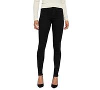 Vero Moda Jeans Slim Fit Femme Vmtanya Taille Normale Xxs32black, Noir (Black Black), XXS