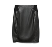 VERO MODA NOS Vmbuttersia Hw Coated Skirt Noos, Jupe Femme, Noir (Black Black), 44 (Taille Fabricant: X-Large)