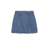 Vero Moda Jupe en Jean pour Femme avec Fermeture éclair et Coupe Droite, Denim Bleu médium, M