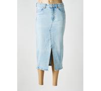 Vero Moda Jupe en jean 'Veri' longueur mollet avec fente 5 poches Bleu clair Taille M