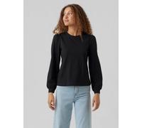 VERO MODA Vmkerry Ls T-Shirt à col Rond pour Femme VMA Noos, Noir, S