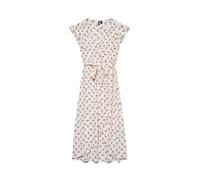 VERO MODA Long Wrap Dress Vmpage Robe Longue enveloppante S/L WVN GA, Blanche-Neige, L Femmes