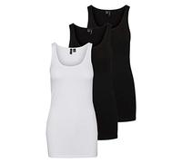 VERO MODA Lot de 3 débardeurs pour Femme - Noir - XS