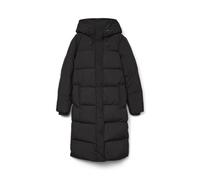 VERO MODA Femme Manteau Long matelassé avec Capuche et Rembourrage Chaud VMERICAHOLLY, Couleurs:Noir-2, Taille:M