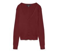 VERO MODA NCK Boo Vmwillow Pointelle Ls Cardigan à col en V, Pourpre, S Femme