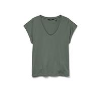 VERO MODA Neck Tee Vmluna SS T-Shirt à col en V JRS Noos, Laurel Wreath, XL Femmes
