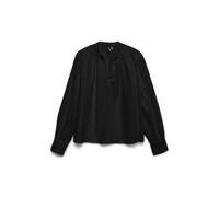 VERO MODA Neck Top Vmfanni Ls WVN GA Noos Haut à col en V, Noir, L Femmes