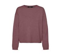 VERO MODA Neck Vmsaba Roll LS GA Noos-Pull à col Rond, Marron Rose, Taille XS pour Femme, Marron et Rose, XS