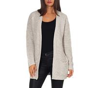 Vero Moda NOS Vmno Name Ls Cardigan Noos, Gilet Femme, Gris (Light Grey Melange Light Melange), 36 (Taille Fabricant: X-Small)