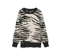 VERO MODA O-Neck Pullover Vmnancy Ls Pull Long à col Rond Boo Rep, Noir, S Femme