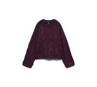VERO MODA O-Neck Pullover Vmnewlina Pull à col Rond Ls, Vin, XL Femme