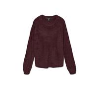 Vero Moda Pull O-Neck Vmpuff Ls – Col rond – Vin – Taille M Femme