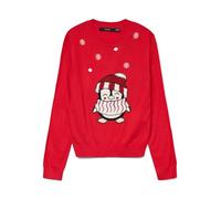 VERO MODA O-Neck Pullover Xmas Box Vmcute Ls Pull à col Rond Motif boîte de Noël, Rouge Chinois, XS Femme