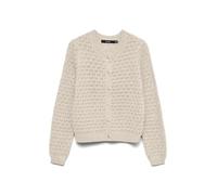 VERO MODA O-Neck Vmjaqueline Ls Cardigan à col Rond Boo, Bouleau, L Femme