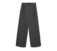 VERO MODA Wide Button Pant Vmdallas Hw Pantalon à Boutons Larges Boo, Gris foncé mélangé, L / 32L Femmes