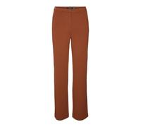VERO MODA Vmzamira MW Pantalon Droit GA Noos Tissu, Fired Brick, 34 FR/XS/L Femme