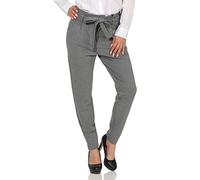 VERO MODA Pantalon Paperbag VMEVA Taille Haute Pantalons Medium Grey Melange L 32 Medium Grey Melange L / L32
