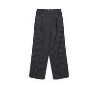 VERO MODA Pantalon Vmrita MW Wide Dad pour Femme, Phantom/Stripes : Blanc Neige Pinstripe, M x 30L