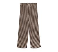 VERO MODA Pantalon 'VMRosie' chocolat / blanc, Taille 38