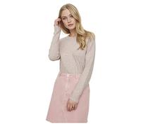 VERO MODA PETITE VMDOFFY LS O-Neck Blouse GA Noos PTT, Pull-Over Femme, Woodrose/Detail:Melange,