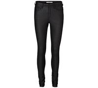 VERO MODA PETITE Vmseven NW SS Smooth Coated PT Petite Pantalons, Black/Detail:Coated, XL/P/28 aux Femmes
