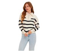 Vero Moda Pull-over 'Saba' crème/noir Taille XL