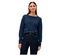 Vero Moda VMDOFFY LS O-Neck Blouse GA Noos 10201022 pour Femme, Navy Blazer/Detail:w. Black Melange, L