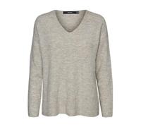 Pull en maille Col en V Manches longues beige Ida Beige M
