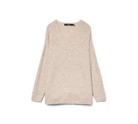 Vero Moda Pull en maille Lefile col V toucher doux Birch Taille M