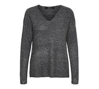 VERO MODA Pull en Maille VMCREWLEFILE Pull-Overs Medium Grey Melange M Medium Grey Melange M