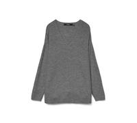 VERO MODA Pull en Maille VMCREWLEFILE Pull-Overs Medium Grey Melange S Medium Grey Melange S