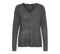 VERO MODA Pull en Maille VMCREWLEFILE Pull-Overs Medium Grey Melange S Medium Grey Melange S