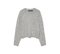 VERO MODA Pull en Maille VMNOVAH Pull-Overs Medium Grey Melange S Medium Grey Melange S